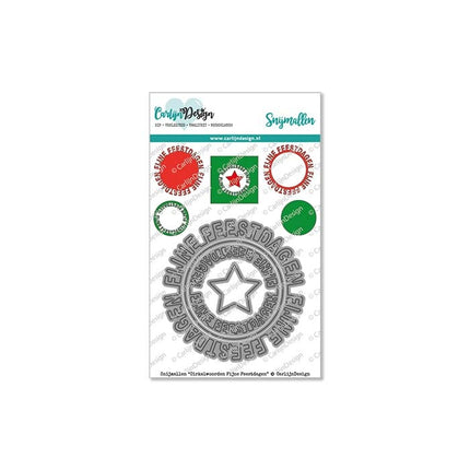 CarlijnDesign Cirkelwoorden Fijne Feestdagen snijmallen CDSN-0032