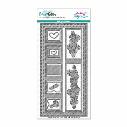 CarlijnDesign DL Slimline kaart 3 snijmallen CDSN-0059