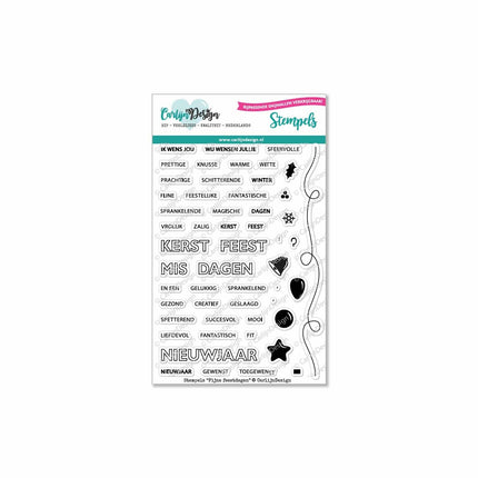 CarlijnDesign Fijne feestdagen stempels CDST-0007