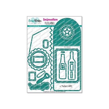 CarlijnDesign Fleslabel Snijmallen CDSN-0316