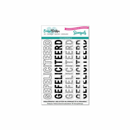 CarlijnDesign Gefeliciteerd blokletters stempels CDST-0041