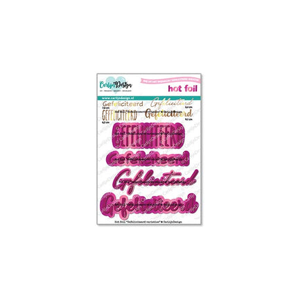 CarlijnDesign Gefeliciteerd variaties hot foil CDHF-0083