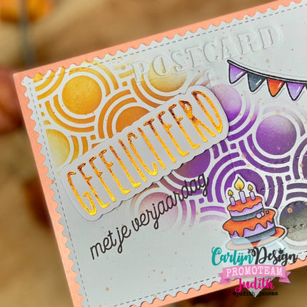 CarlijnDesign Gefeliciteerd variaties hot foil CDHF-0083
