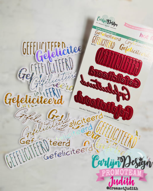 CarlijnDesign Gefeliciteerd variaties hot foil CDHF-0083