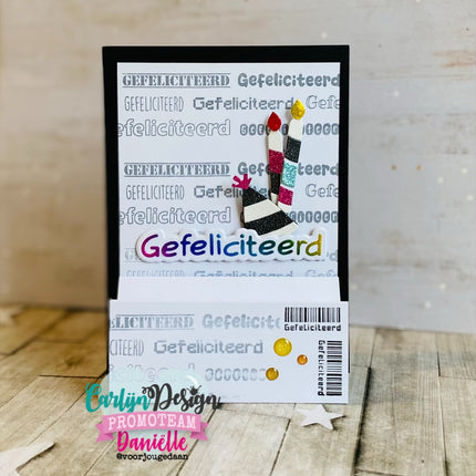 CarlijnDesign Gefeliciteerd variaties Snijmallen CDSN-0339