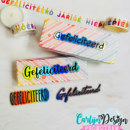 CarlijnDesign Gefeliciteerd variaties Snijmallen CDSN-0339