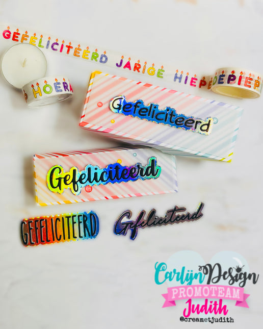 CarlijnDesign Gefeliciteerd variaties Snijmallen CDSN-0339