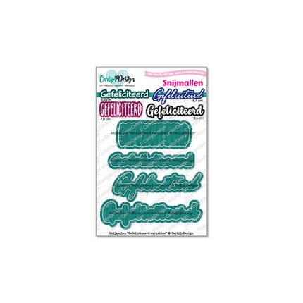 CarlijnDesign Gefeliciteerd variaties Snijmallen CDSN-0339