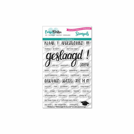 CarlijnDesign Geslaagd & succes stempels CDST-0028