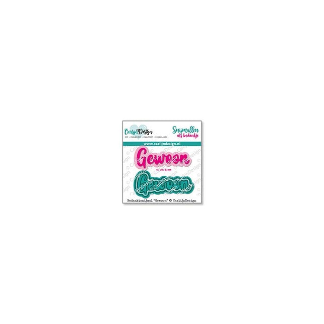 CarlijnDesign Gewoon exclusieve bedanksnijmal CDBS-0005