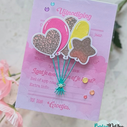 CarlijnDesign Glitter enamel dots Coral CDED-0006