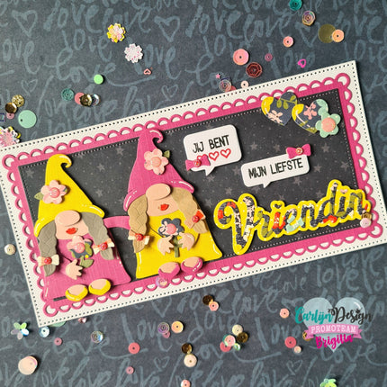 CarlijnDesign Gnome set 4 Vrouw snijmallen CDSN-0203