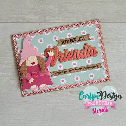 CarlijnDesign Gnome set 4 Vrouw snijmallen CDSN-0203