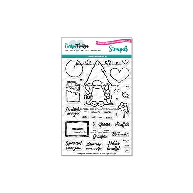 CarlijnDesign Gnome vrouw stempels CDST-0096
