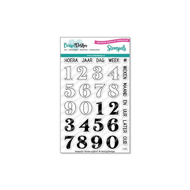 CarlijnDesign Grote cijfers stempels CDST-0078