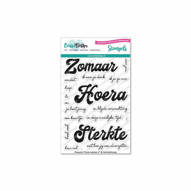 CarlijnDesign Grote teksten 2 stempels CDST-0050