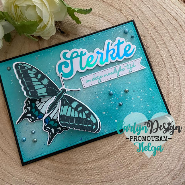 CarlijnDesign Grote teksten 2 Sterkte hot foil mal CDHF-0010