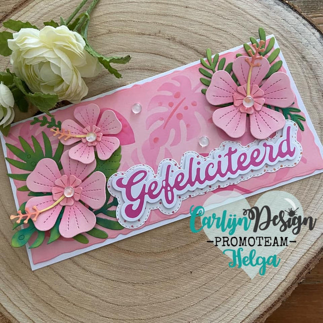 CarlijnDesign Grote teksten 4 Gefeliciteerd hot foil mal CDHF-0007