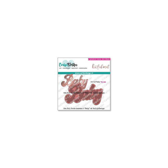 CarlijnDesign Grote teksten 5 Baby hot foil mal CDHF-0017