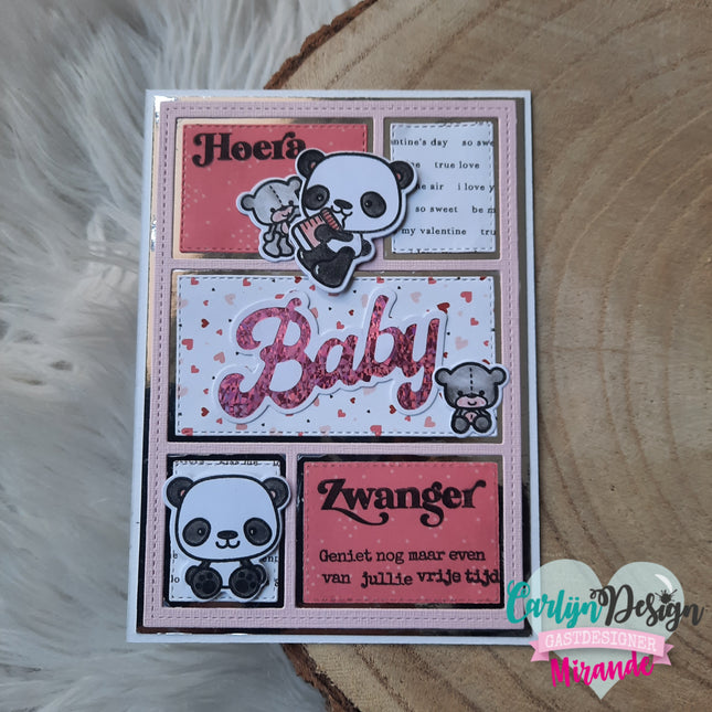 CarlijnDesign Grote teksten 5 Baby hot foil mal CDHF-0017