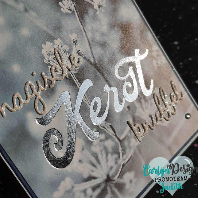 CarlijnDesign Grote teksten Kerst hot foil mal CDHF-0003