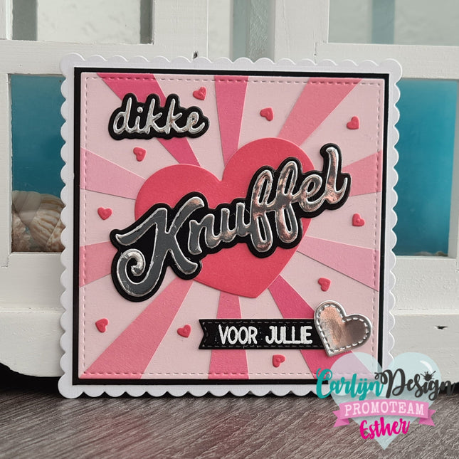 CarlijnDesign Grote teksten Kerst & Knuffel stempels CDST-0091