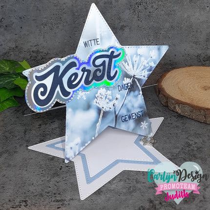 CarlijnDesign Grote teksten Kerst & Knuffel stempels CDST-0091