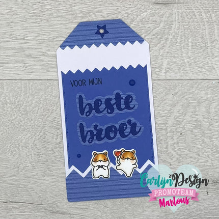 CarlijnDesign Grote teksten Kerst & Knuffel stempels CDST-0091