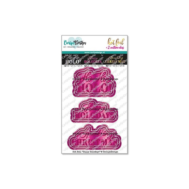 CarlijnDesign Happy Holodays hot foil CDHF-0040