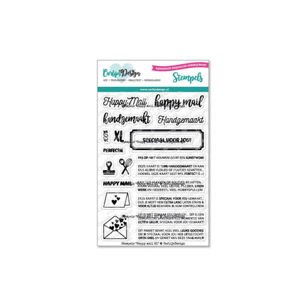 CarlijnDesign Happy mail XL stempels CDST-0086