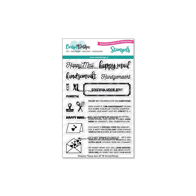 CarlijnDesign Happy mail XL stempels CDST-0086