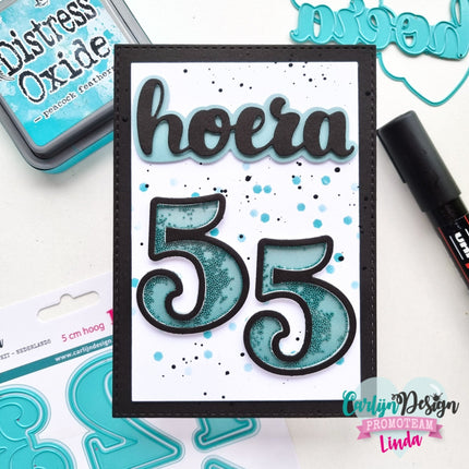 CarlijnDesign Hiep hiep hoera snijmallen CDSN-0218