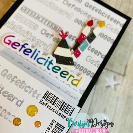 CarlijnDesign Holo Gold Glitter enamel dots CDED-0013
