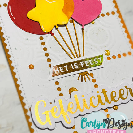 CarlijnDesign Holo Gold Glitter enamel dots CDED-0013