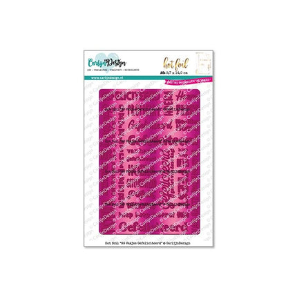 CarlijnDesign Hot foil A6 Vakjes Gefeliciteerd CDHF-0055