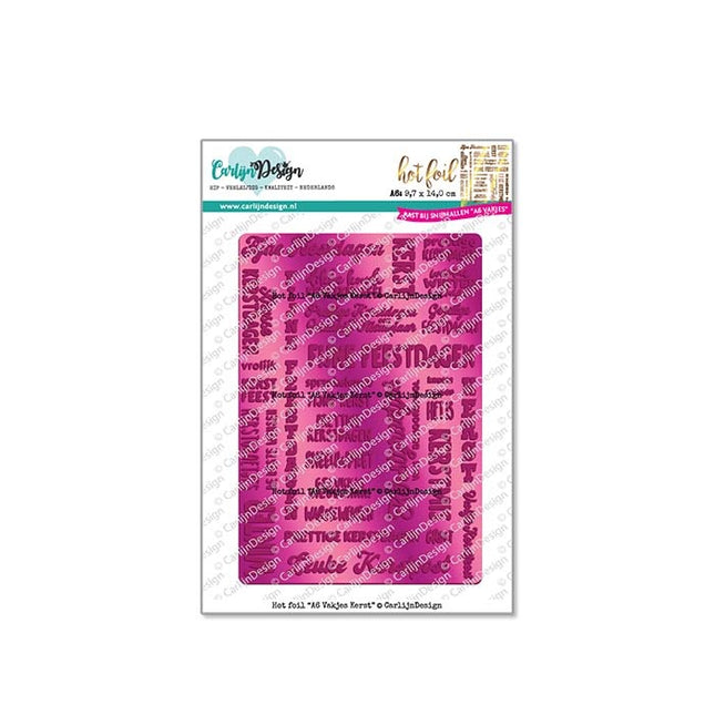 CarlijnDesign Hot foil A6 Vakjes Kerst CDHF-0061