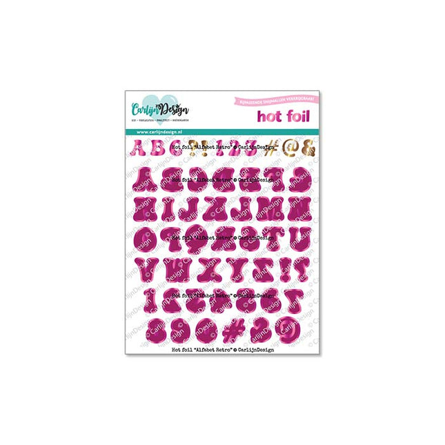 CarlijnDesign Hot foil Alfabet Retro CDHF-0077