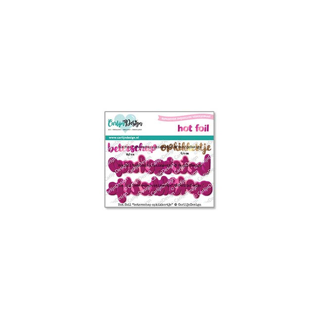 CarlijnDesign Hot foil beterschap opkikkertje CDHF-0080