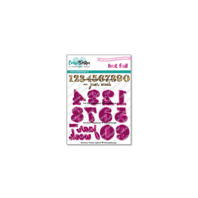 CarlijnDesign Hot foil Grote cijfers CDHF-0073