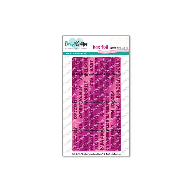 CarlijnDesign Hot foil Onderteksten Baby CDHF-0079