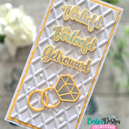 CarlijnDesign Hot foil Verliefd Verloofd Getrouwd CDHF-0070