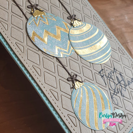 CarlijnDesign Kerstballen hot foil mal CDHF-0020
