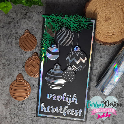 CarlijnDesign Kerstballen hot foil mal CDHF-0020