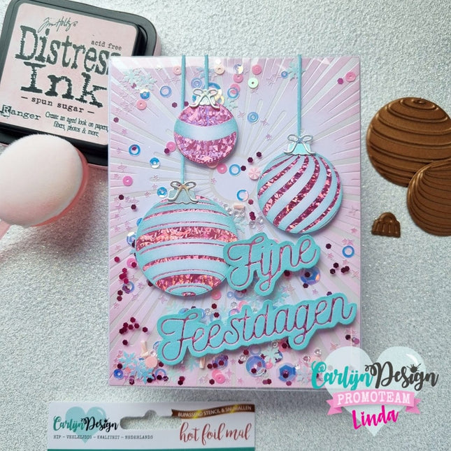 CarlijnDesign Kerstballen hot foil mal CDHF-0020