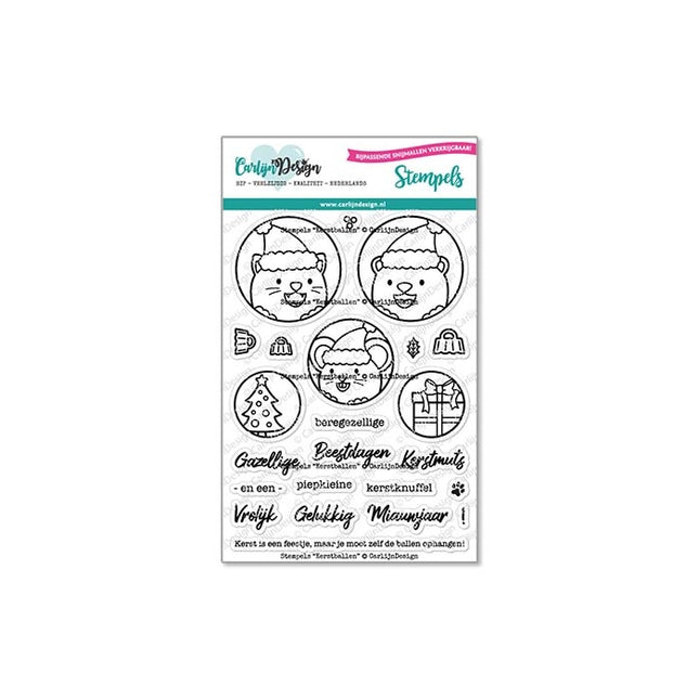 CarlijnDesign Kerstballen stempels CDST-0090