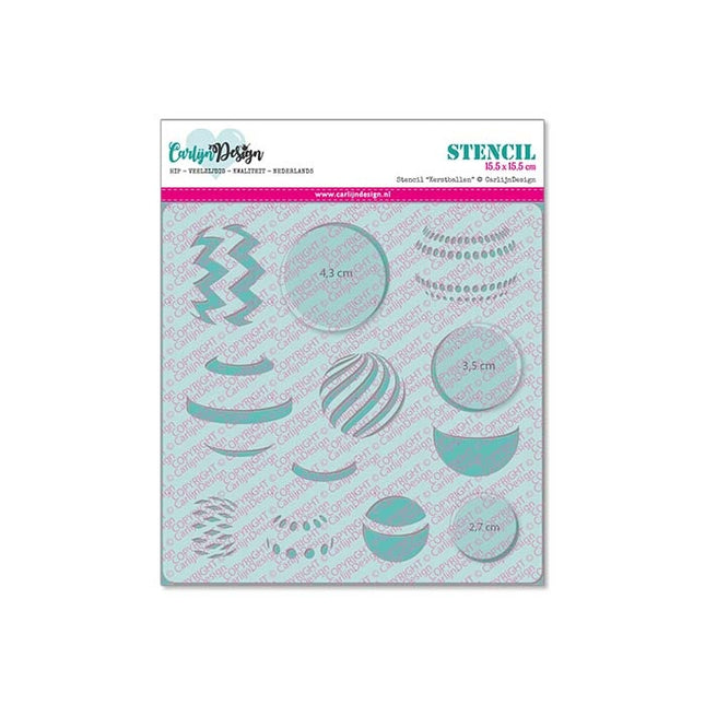 CarlijnDesign Kerstballen stencil CDSC-0023