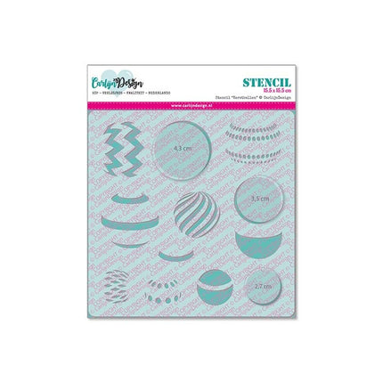 CarlijnDesign Kerstballen stencil CDSC-0023