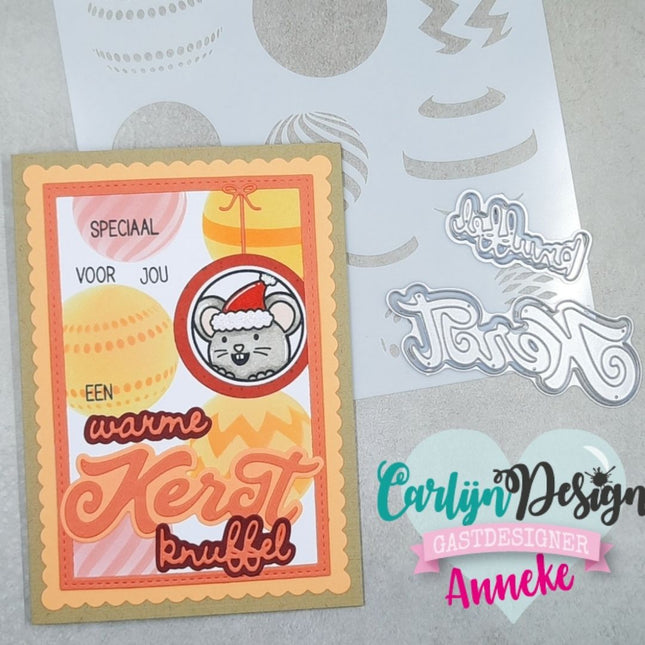 CarlijnDesign Kerstballen stencil CDSC-0023