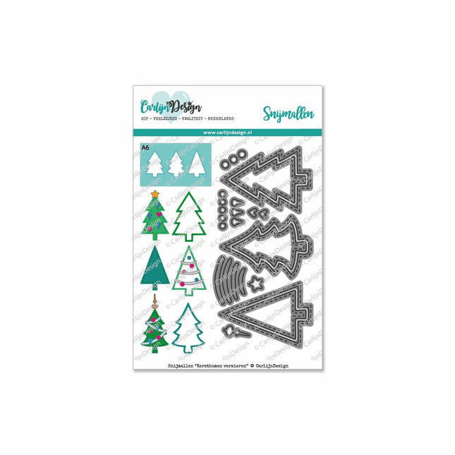 CarlijnDesign Kerstbomen versieren snijmallen CDSN-0029