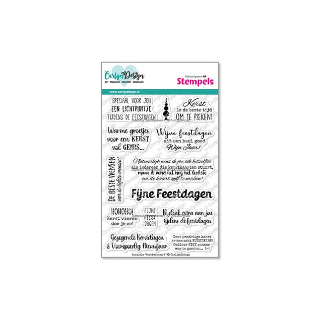 CarlijnDesign Kerstwensen 4 Stempels CDST-0150